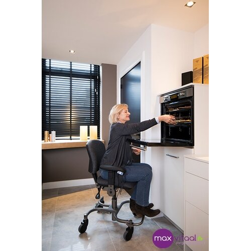 Trippelstoel Adam elektrisch met hoge rug kleur blauw