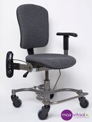 Trippelstoel Adam elektrisch met hoge rug kleur blauw Trippelstoel Adam elektrisch met hoge rug kleur blauw