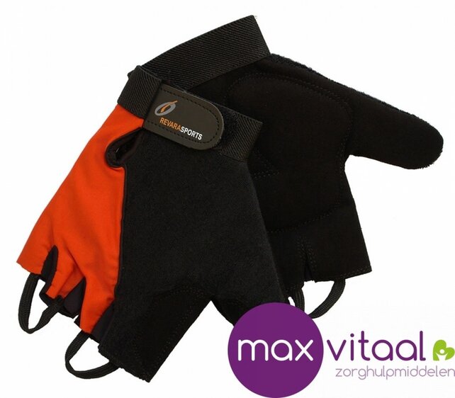 Indoor handschoenen oranje/zwart -