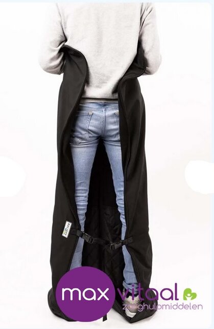 Belieff Warme Scootmobiel deken twee voetenzakken – geschikt voor een voertuig met een stuur in het midden – zwart