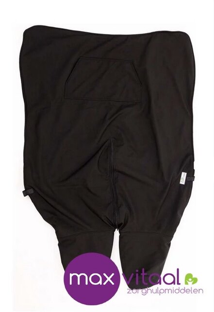 Belieff Warme Scootmobiel deken twee voetenzakken – geschikt voor een voertuig met een stuur in het midden – zwart