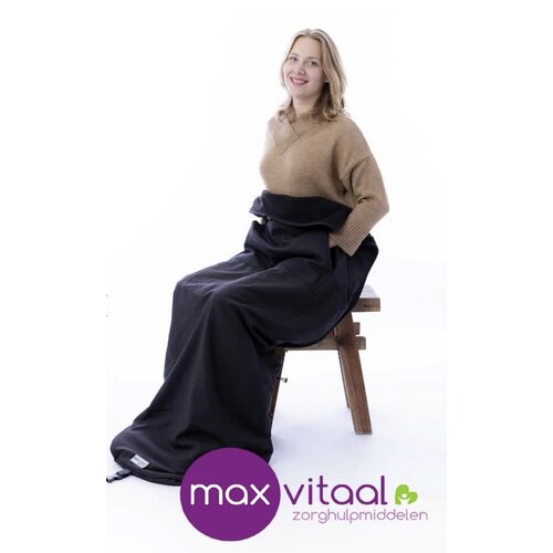 Belieff Rolstoel deken met Voetenzak – Fleece – Dubbel gevoerd – Zwart