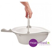 Toiletemmerhouder t.b.v. ovale ondersteek t.b.v. Clean douche/toiletstoel, grijs