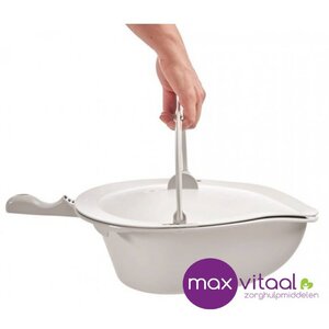 Toiletemmerhouder t.b.v. ovale ondersteek t.b.v. Clean douche/toiletstoel, grijs