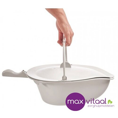 Toiletemmerhouder t.b.v. ovale ondersteek t.b.v. Clean douche/toiletstoel, grijs