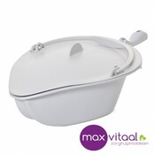 Toiletemmerhouder t.b.v. ovale ondersteek t.b.v. Clean douche/toiletstoel, grijs