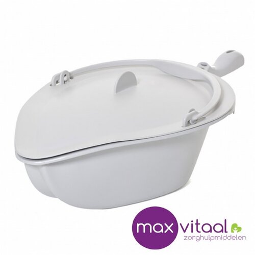 Toiletemmerhouder t.b.v. ovale ondersteek t.b.v. Clean douche/toiletstoel, grijs