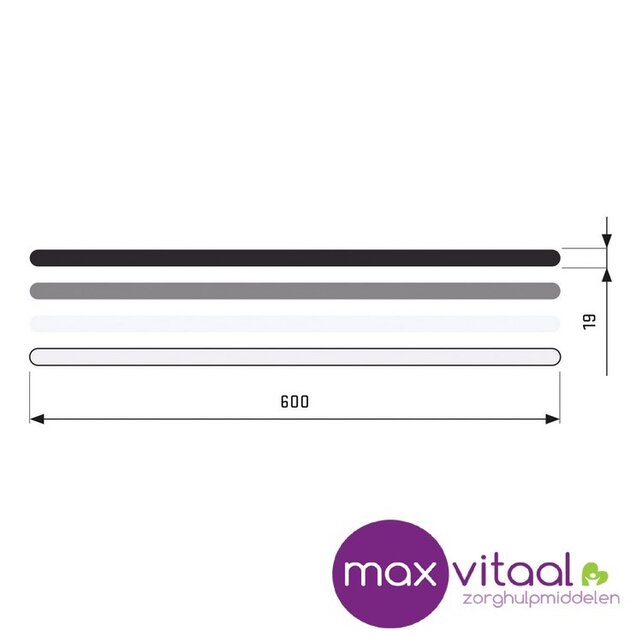 SecuCare anti-slip sticker langwerpig 19x600mm -