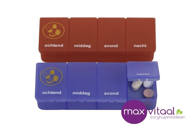 Pillendoos - 1 dag - 4 vakken - NL Pillendoos - 1 dag - 4 vakken - NL