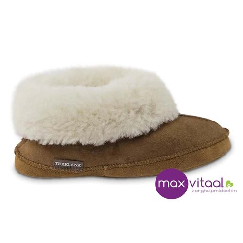 Texelana Maya - hoge pantoffel van schapenvacht