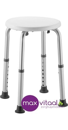 Douchekruk rond Wit in hoogte verstelbaar
