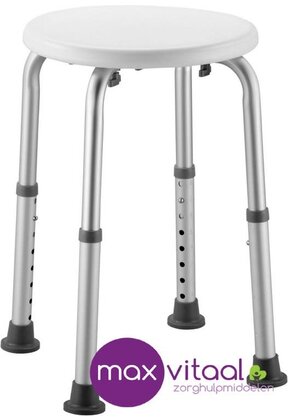 Douchekruk rond Wit in hoogte verstelbaar