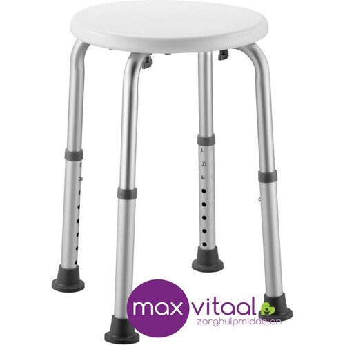 Douchekruk rond Wit in hoogte verstelbaar
