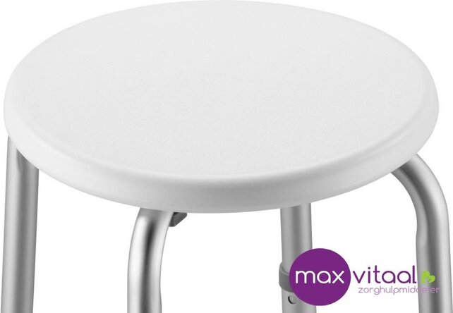 Douchekruk rond Wit in hoogte verstelbaar