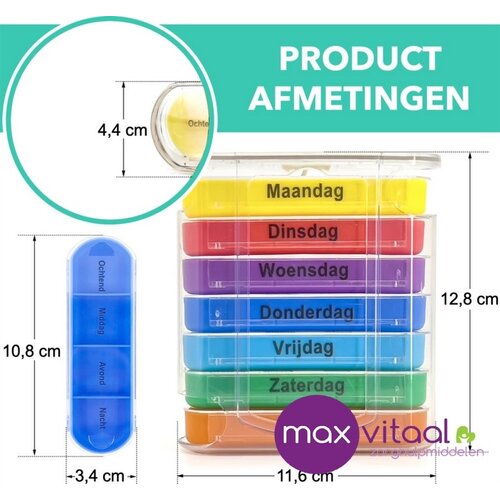 Pillendoosje 7-daags Gekleurd