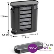 Pillendoosje 7-daags Zwart Pillendoosje 7-daags Zwart