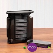 Pillendoosje 7-daags Zwart Pillendoosje 7-daags Zwart