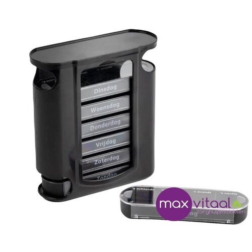 Pillendoosje 7-daags Zwart