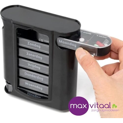 Pillendoosje 7-daags Zwart