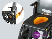 Toiletemmer WheelAble  douche/toilet vouwrolstoel Toiletemmer WheelAble  douche/toilet vouwrolstoel