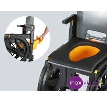 Afdekzitting  WheelAble  Opvouwbare en verrijdbare douchestoel / toiletstoel