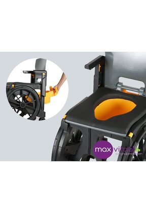 Toiletemmer WheelAble  douche/toilet vouwrolstoel