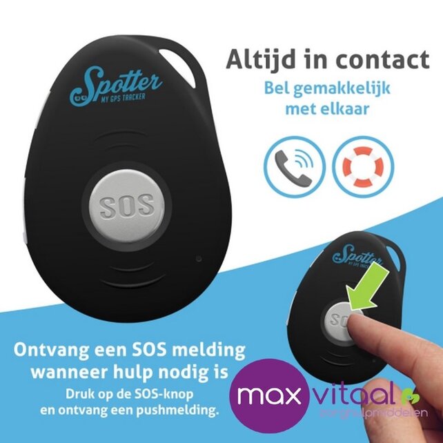 Spotter X10 GPS tracker met SOS knop (4G)