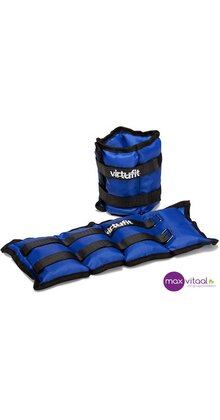 Verstelbare enkel-/polsgewichten, nylon, blauw