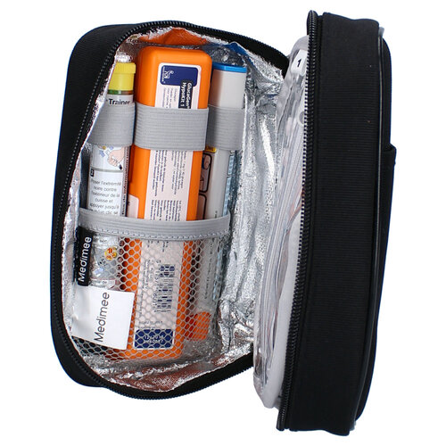 Medicijntas bookstyle met isolatie en mogelijkheid tot koeling