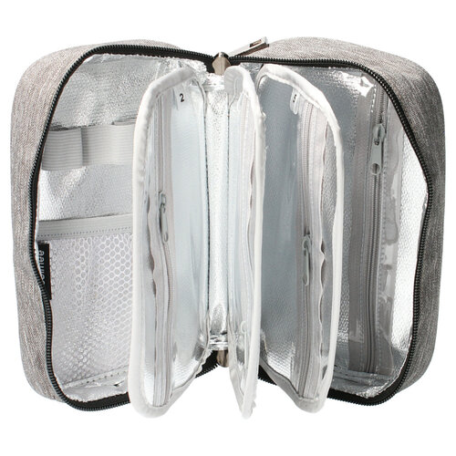 Medicijntas bookstyle met isolatie en mogelijkheid tot koeling