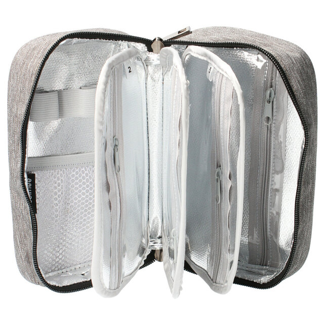 Medicijntas bookstyle met isolatie en mogelijkheid tot koeling