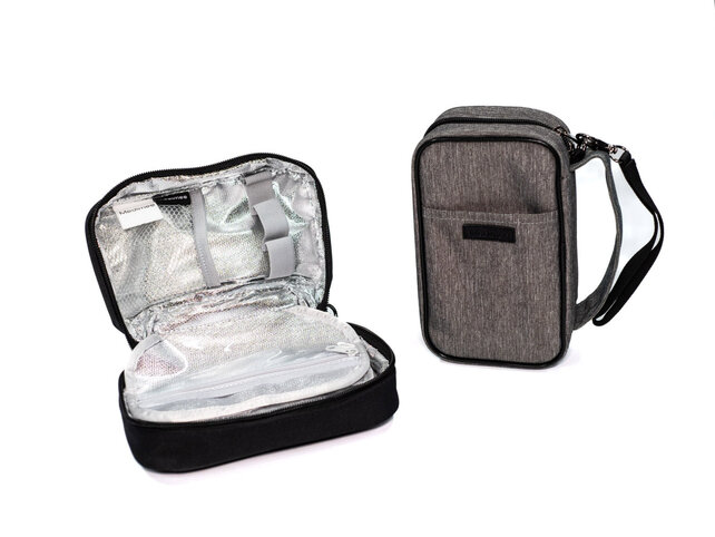 Medicijntas bookstyle met isolatie en mogelijkheid tot koeling