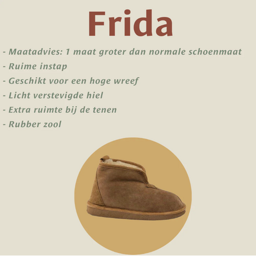 Texelana - Frida | hoge pantoffel met klittenband