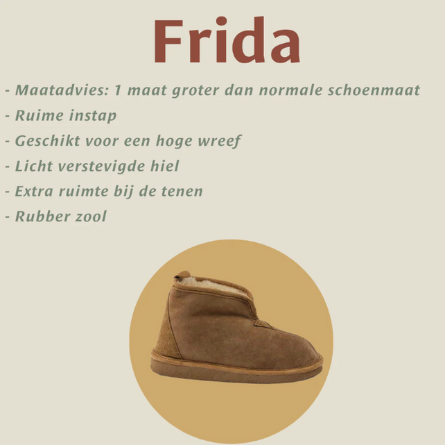 Texelana - Frida | hoge pantoffel met klittenband