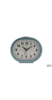 Alarmklok quartz blauw - witte plaat