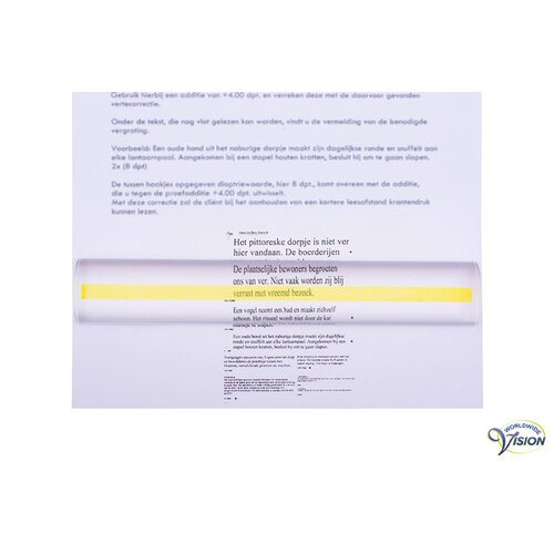 Leesliniaal 15 x 2,5cm, vergroting 1,5 x