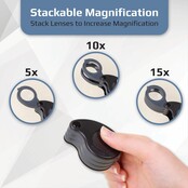 Vergrootglas Triview 5x / 10x / 15x Vergrootglas Triview 5x / 10x / 15x