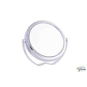 Reis spiegel diameter 10,5 cm vergroting 5x, chroom