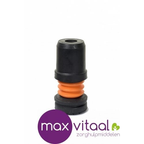 Stokdop Flexyfoot -  zwart 19mm