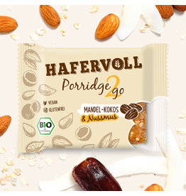 HAFERVOLL Porridge2go Mandel Kokos  - 13er Box