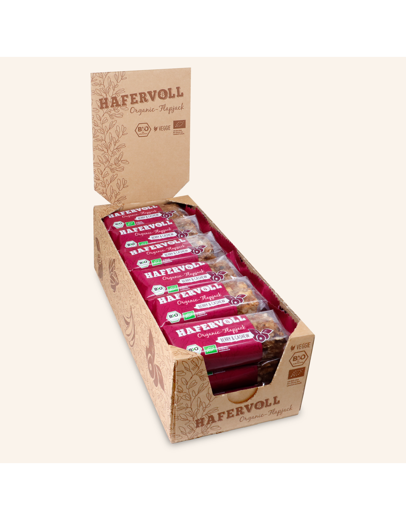 HAFERVOLL 18er Box - Organic Flapjack Berry & Cashew