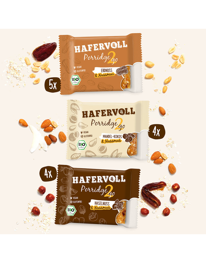 HAFERVOLL 13er Mixbox - Porridge2go - Bio-zertifiziert