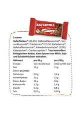 HAFERVOLL 18er Box - Organic Flapjack Cranberry & Cocoa Nib