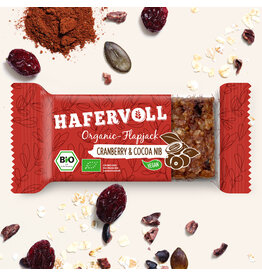 HAFERVOLL 18er Box - Organic Flapjack Cranberry & Cocoa Nib