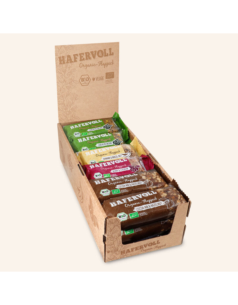 HAFERVOLL  18er Box - Organic Flapjack Bestseller Mixbox