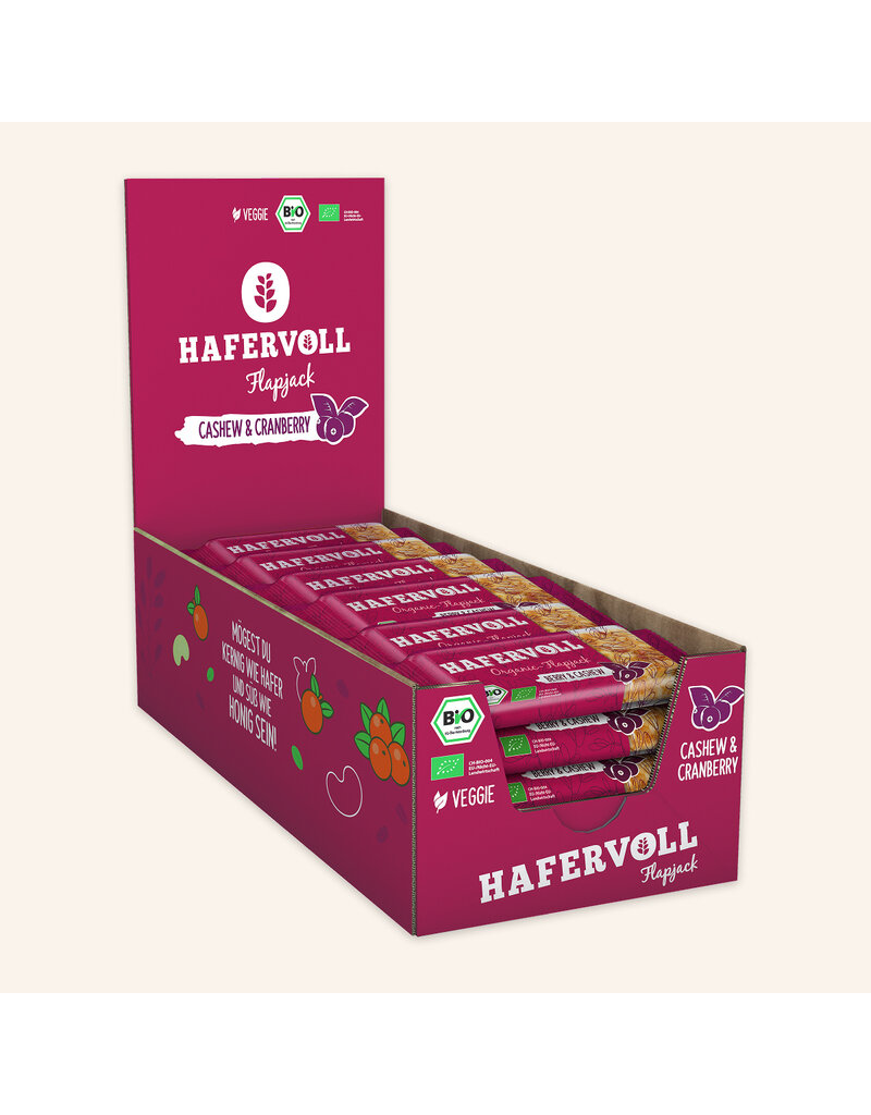 HAFERVOLL 18er Box - Organic Flapjack Berry & Cashew
