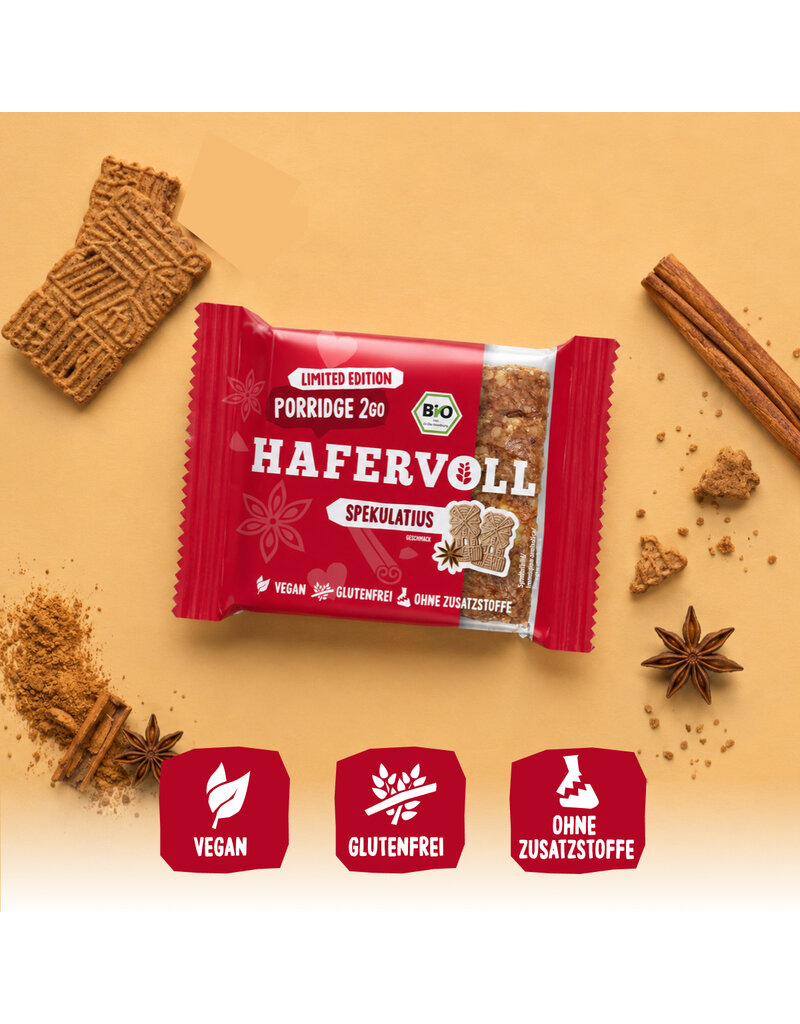 HAFERVOLL 13er Box - Porridge2go - Spekulatius