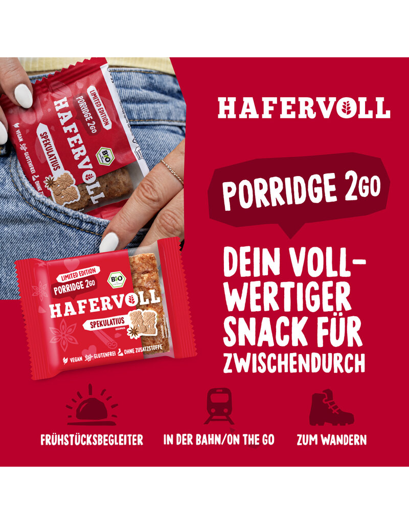 HAFERVOLL 13er Box - Porridge2go - Spekulatius