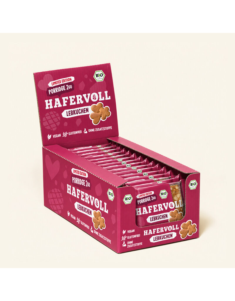 HAFERVOLL 13er Box - Porridge2go - Lebkuchen