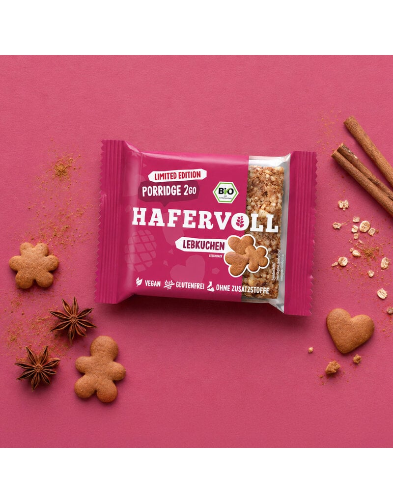 HAFERVOLL 13er Box - Porridge2go - Lebkuchen